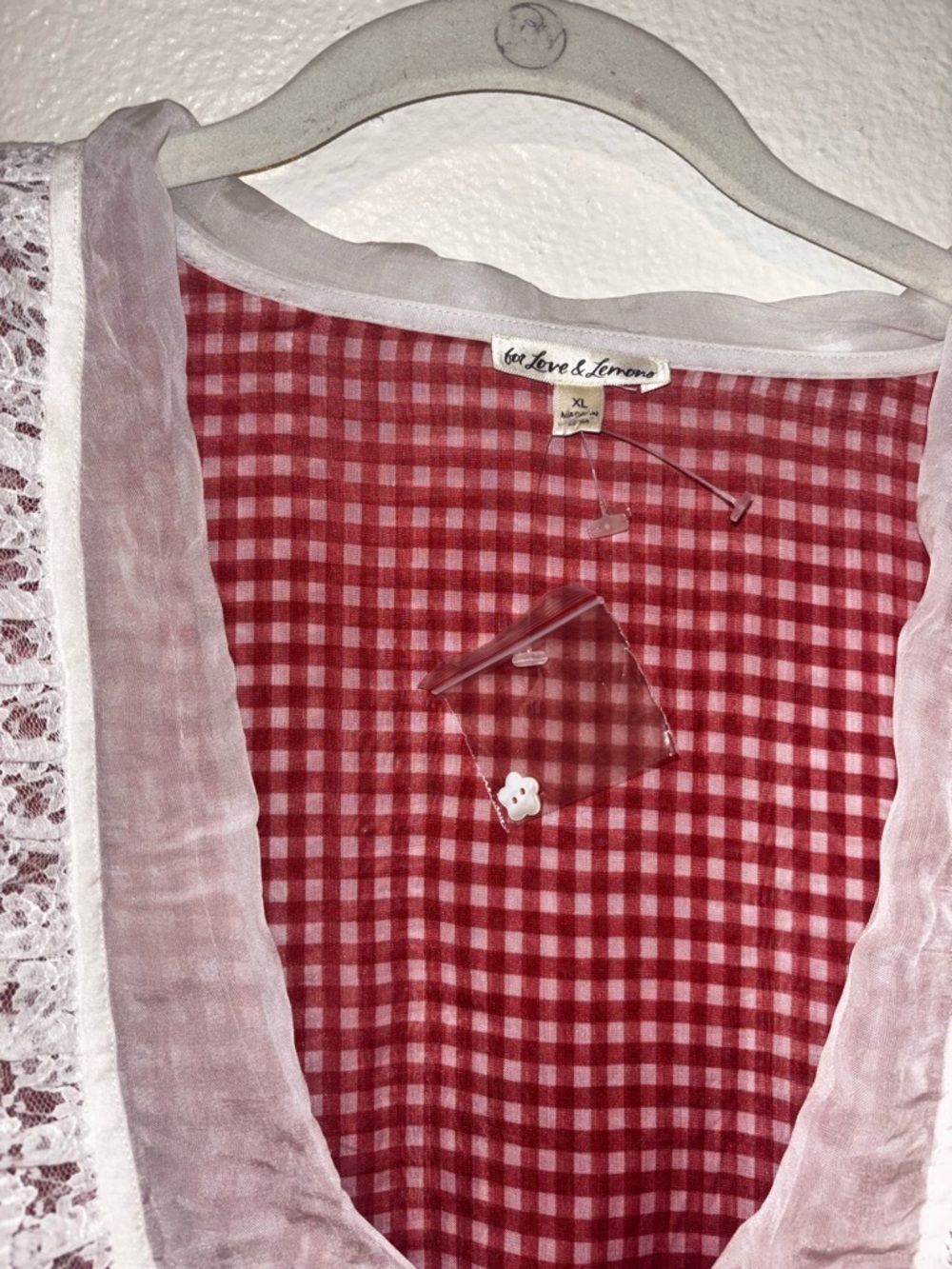 For love and lemons Bradford Gingham Maxi Dress NWOT XL - Picture 5 of 8